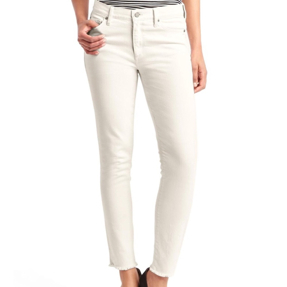 GAP TRUE SKINNY ANKLE 33R WHITE